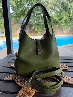 Kate Spade New York Jamie Chrystie Street Hobo Moss Green Satchel NWOT